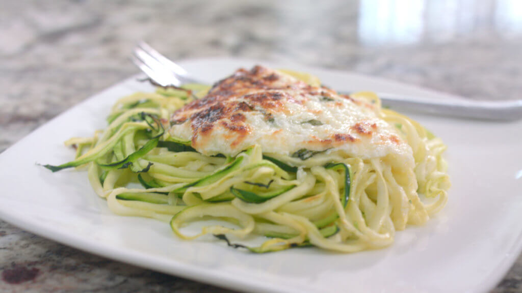 Spiralized Zucchini with Cheese