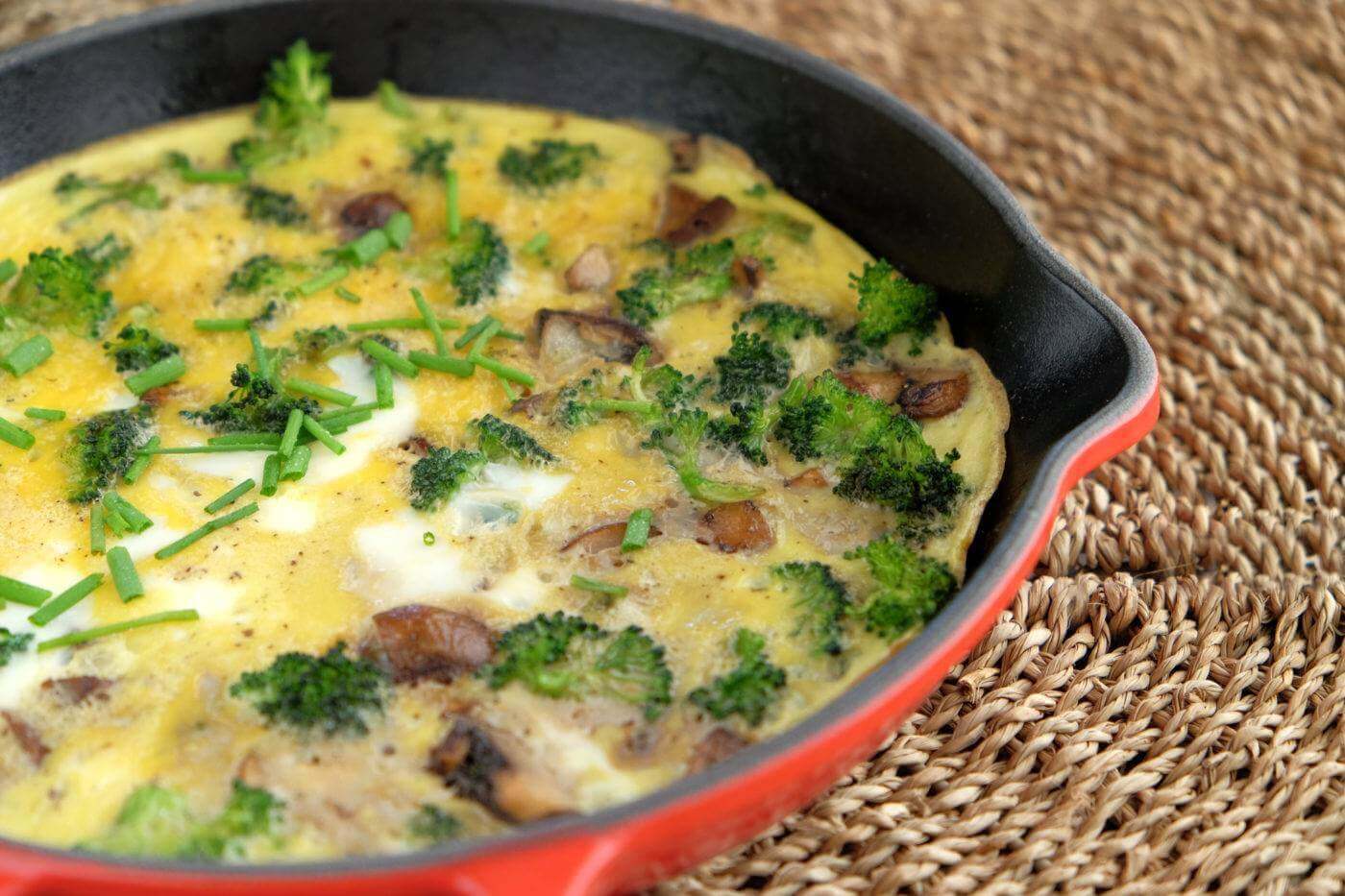 Mushroom and Broccoli Frittata