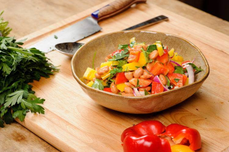rainbow bean salad