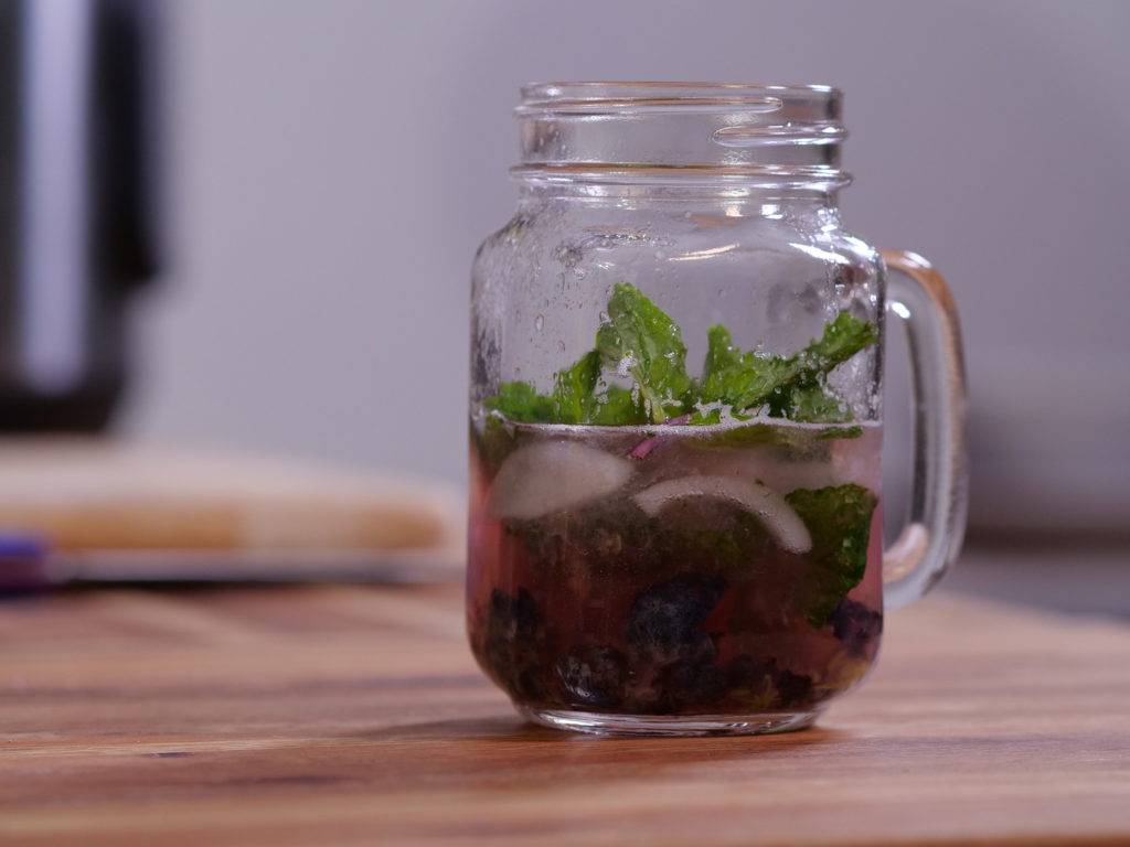 blueberry mint vodka cocktail