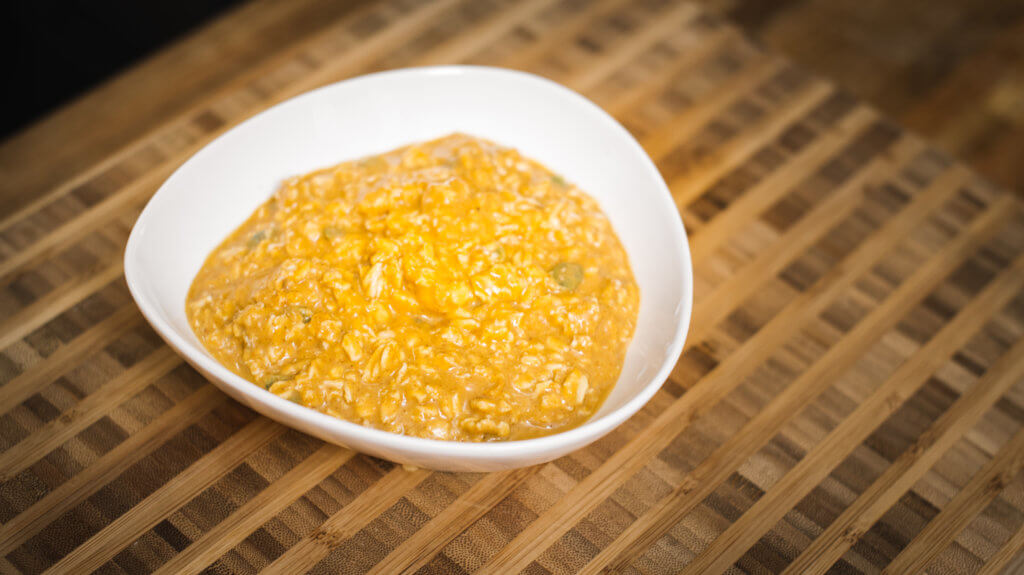 Side Shot, Pumpkin Overnight Oats