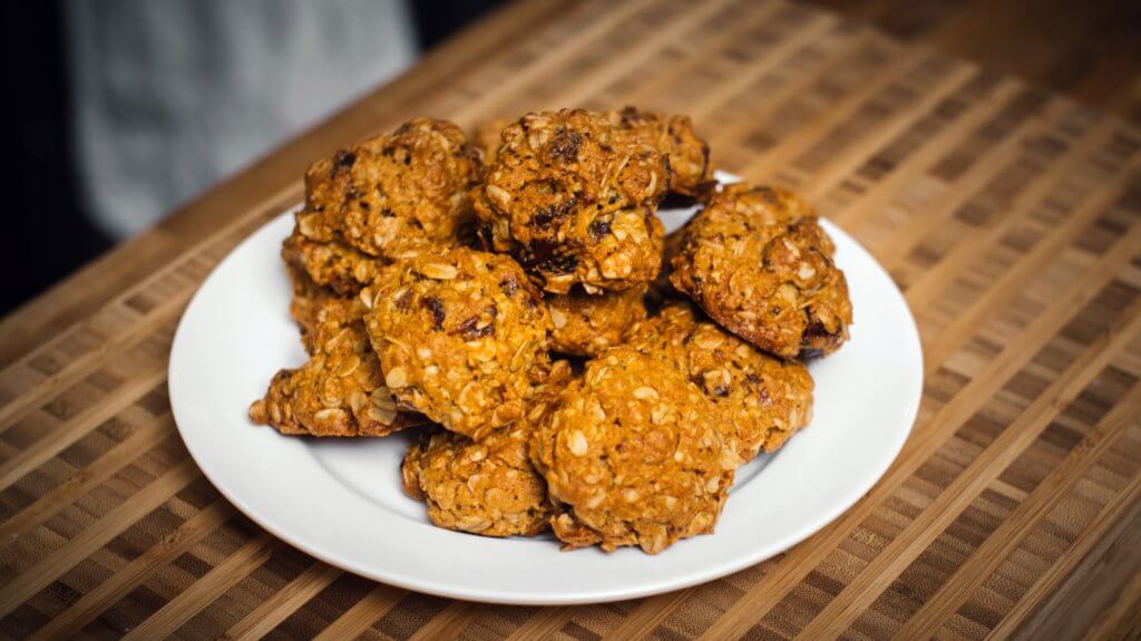 Side shot, date cookies