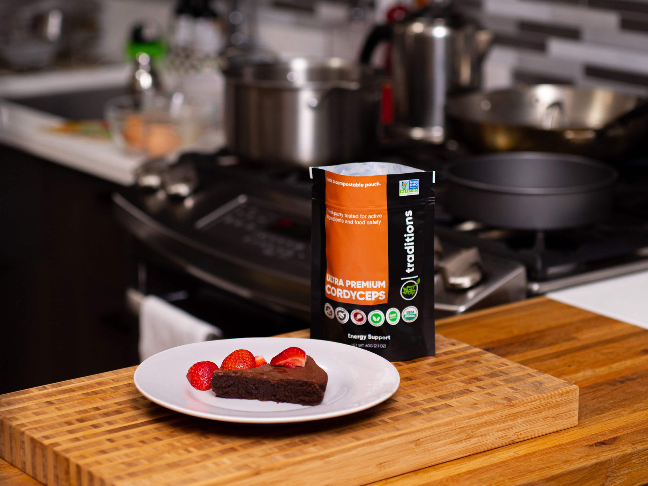 Thumbnail, Side, Paleo Brownies with Cordyceps