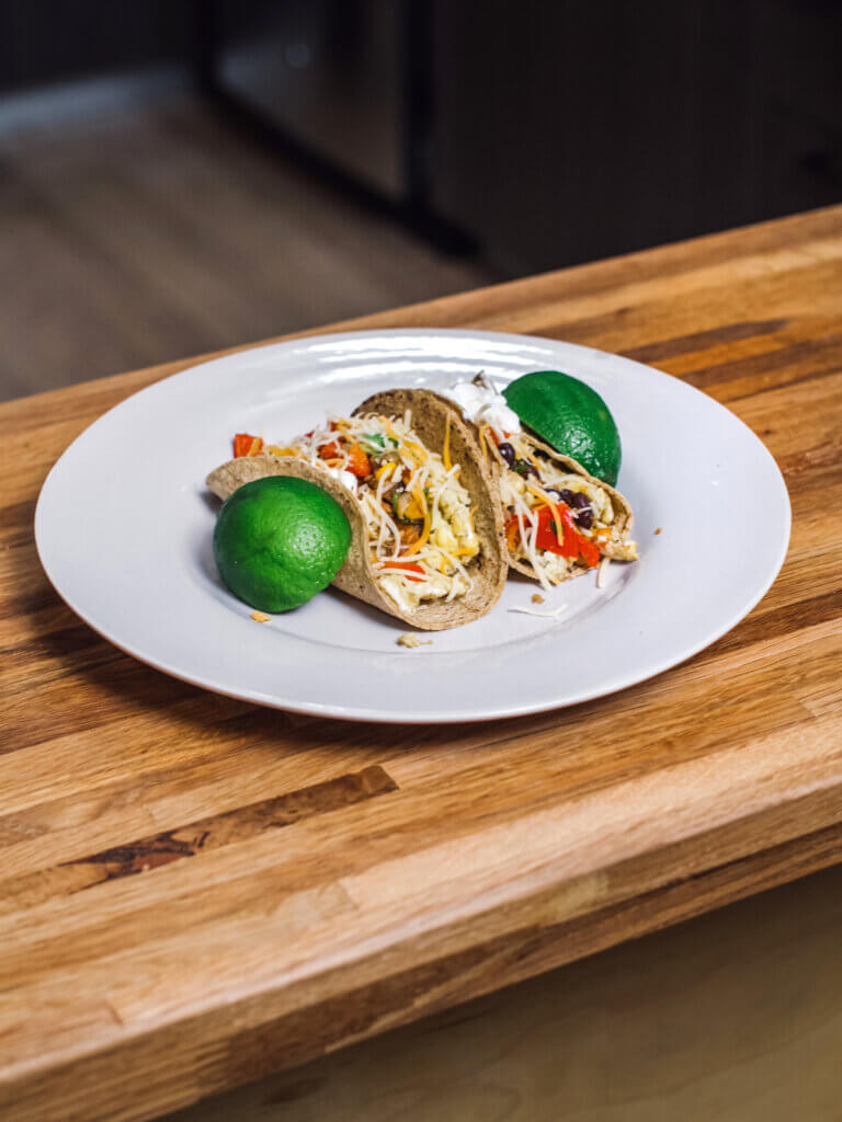 Side Shot, Egg Tacos