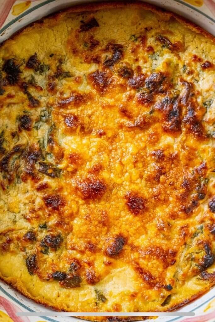 baked healthy spinach artichoke dip with cheese